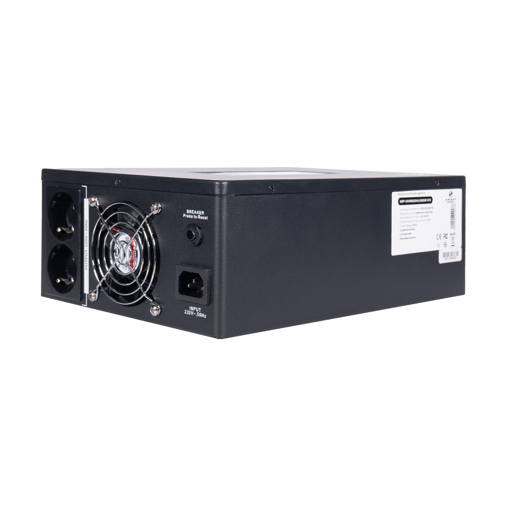 Высокочастотный инвертор 600VA/600W Kraft KRF-SAVR600VA/600W-12V