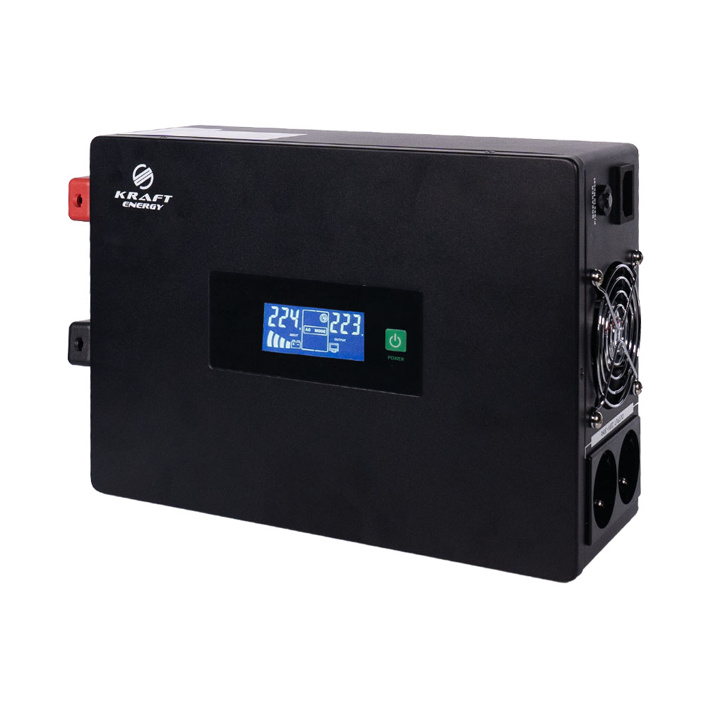 Высокочастотный инвертор 1000VA/1kW Kraft KRF-SAVR1000VA/1kW-12V