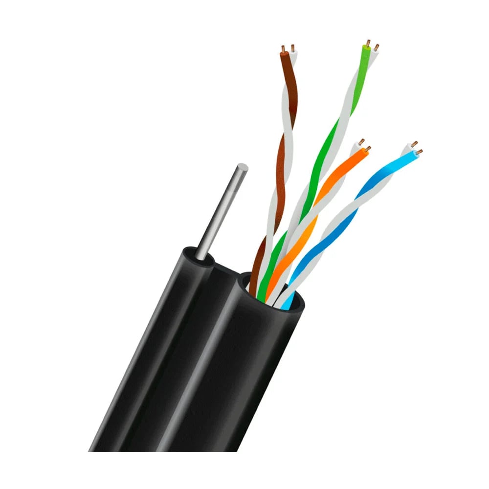 Кабель витая пара Trinix UTP CAT5E CCA 0.51mm LDPE 305м внешний с проводом