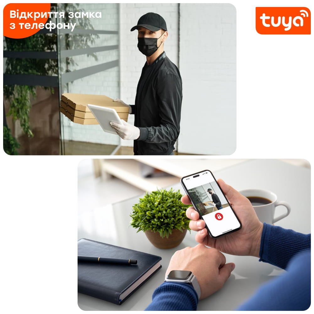 Відеодомофон 10" WiFi Tuya Light Vision SINGAPORE (AI) FHD White