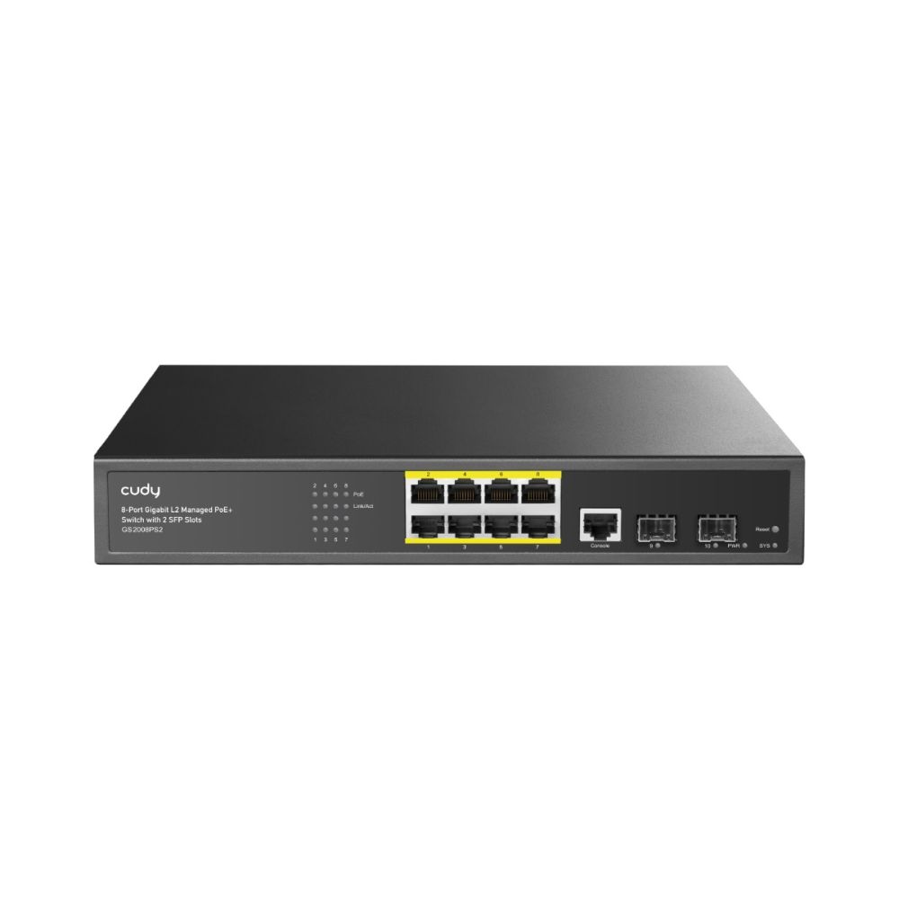 PoE-комутатор 8-портовий керований L2 Cudy GS2008PS2 гігабітний