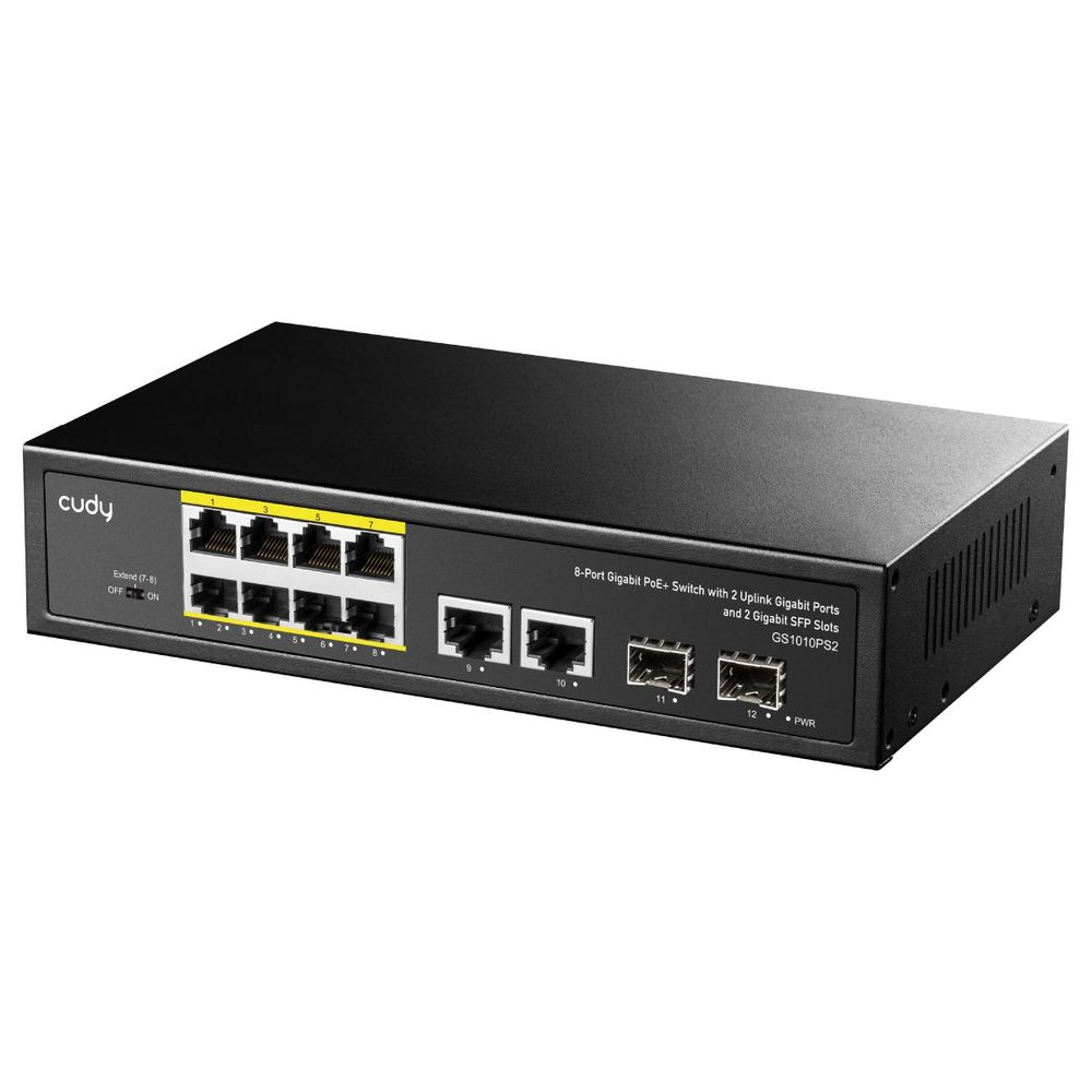 8-портовий PoE-комутатор Cudy GS1010PS2 120 Вт некерований гігабітний