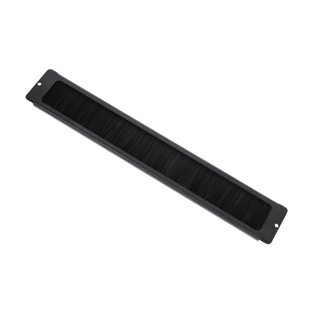 Кабельный ввод Trinix TRX-1U/CEB Black с щеткой для коммутационного шкафа 19"