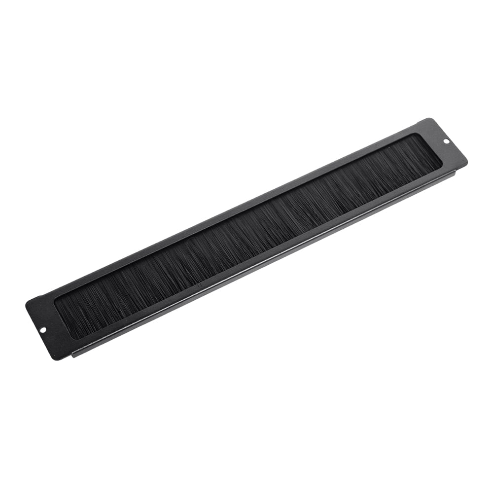 Кабельный ввод Trinix TRX-1U/CEB Black с щеткой для коммутационного шкафа 19"