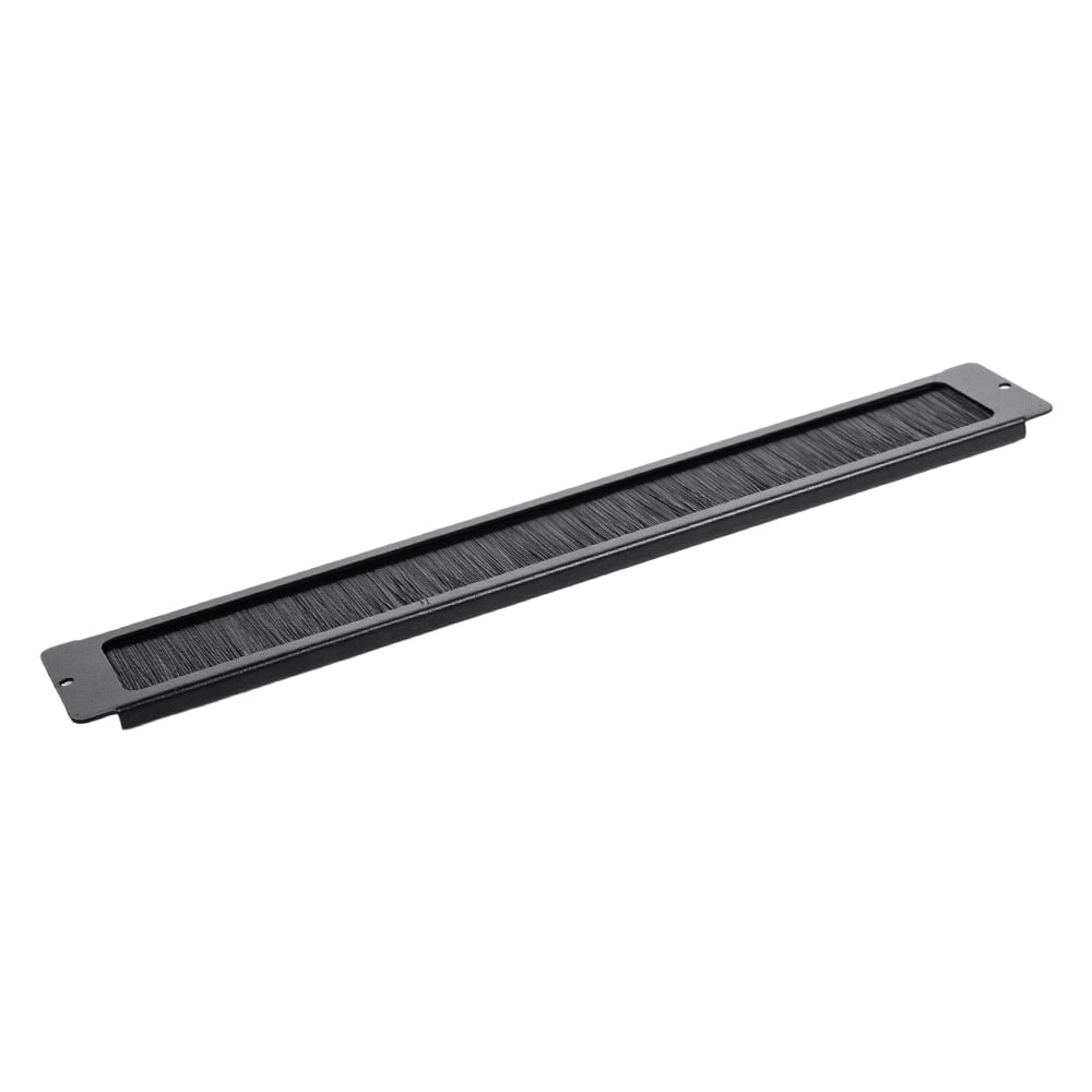 Кабельный ввод Trinix TRX-1U/CEB Black с щеткой для коммутационного шкафа 19"