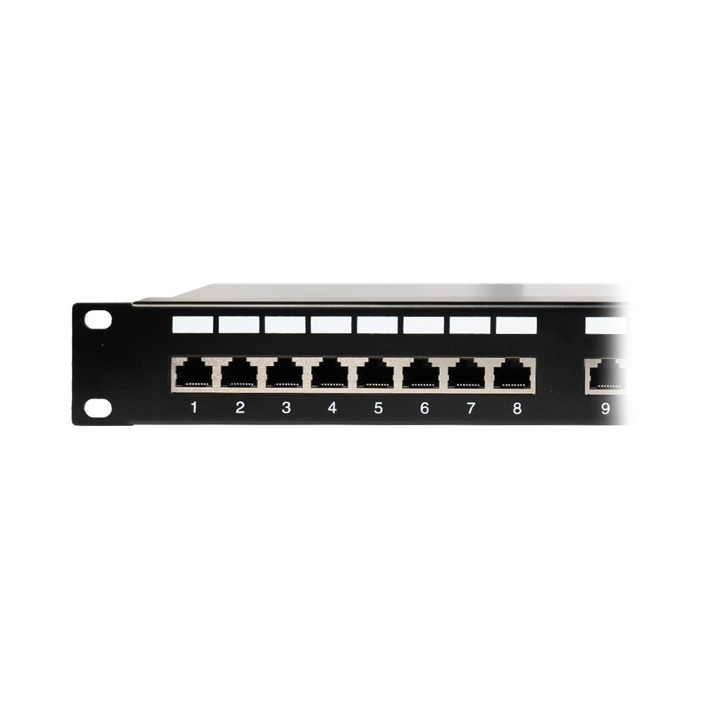 Патч-панель 24 порта NVC-PN-12/24 CAT5/CAT6 19" 1U экранированная