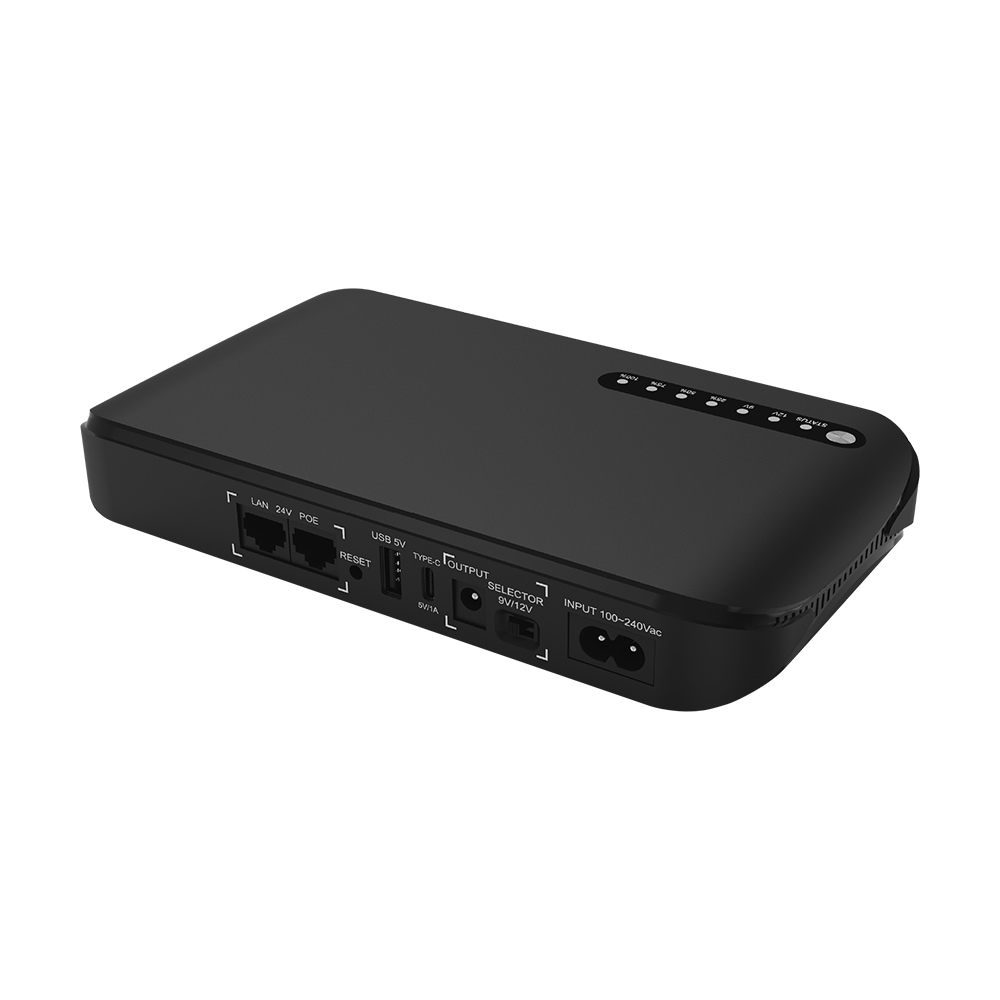 ДБЖ DC UPS Trinix TRX-MUPS-1812 Type-C (20000mAh LiFePo4) 5V/9V/12V/24V/PoE, LiFePo4 4*5Ah для роутера і медіаконвертера