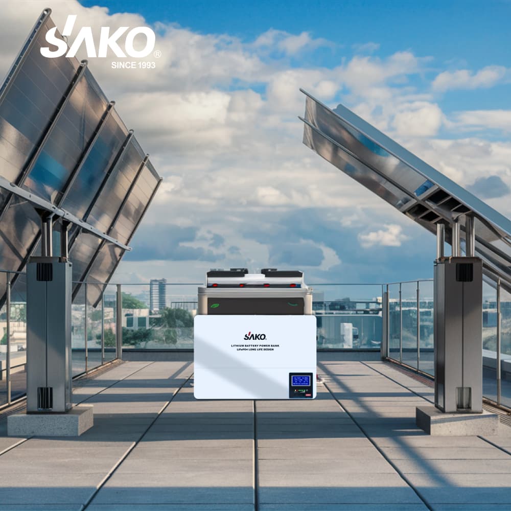Акумуляторна батарея Sako SK-51.2V100Ah Li-Wall series LiFePo4 літій-залізо-фосфатна 100Аг 51.2В 5120Втг, настінний монтаж
