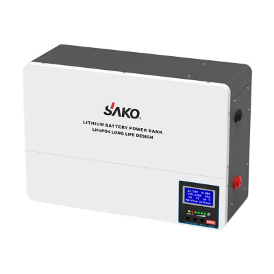 Акумуляторна батарея Sako SK-51.2V100Ah Li-Wall series LiFePo4 літій-залізо-фосфатна 100Аг 51.2В 5120Втг, настінний монтаж