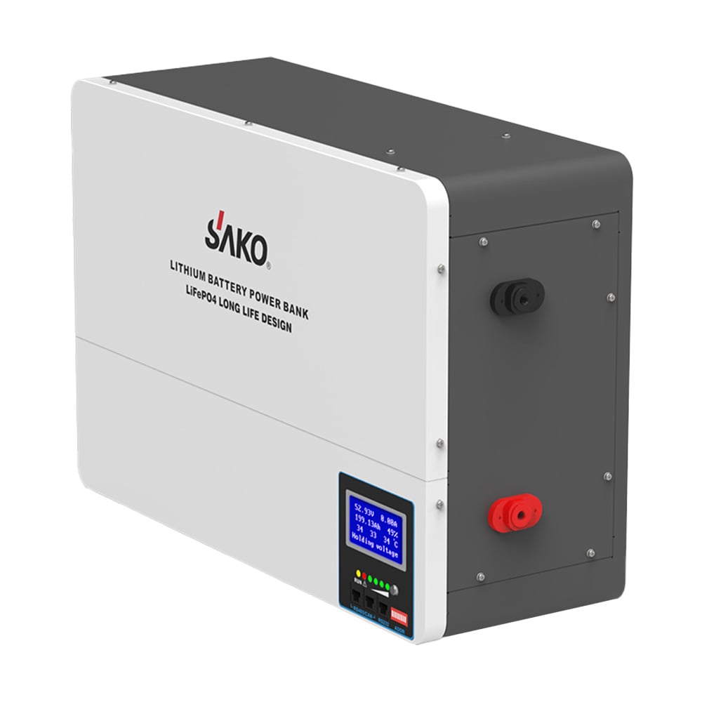 Акумуляторна батарея Sako SK-51.2V100Ah Li-Wall series LiFePo4 літій-залізо-фосфатна 100Аг 51.2В 5120Втг, настінний монтаж