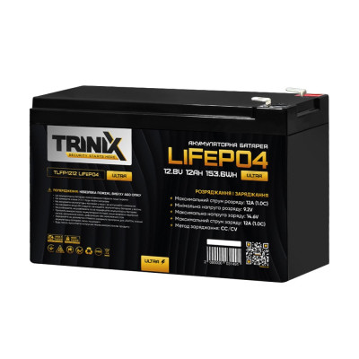 Аккумуляторная батарея литий-железо-фосфатная 12.8В 12Ач Trinix TLFP-1212 Ultra LiFePO4