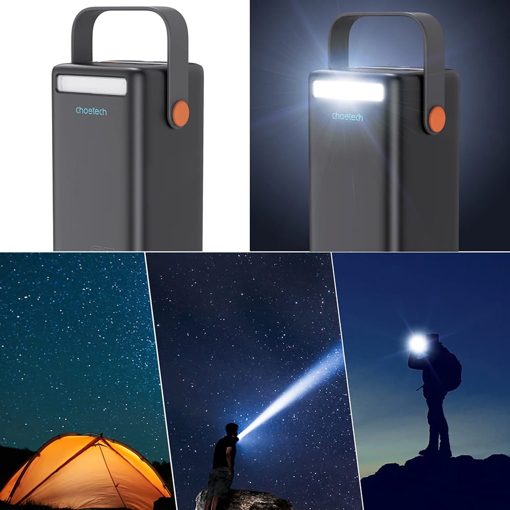 Повербанк Choetech B664 50000 mAh 65 W синій з швидкою зарядкою та ліхтарем