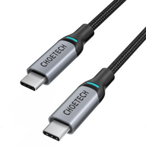 Кабель Choetech ХСС-1002 PD100W 2хUSB-C 1.8 м чорний з швидкою зарядкою
