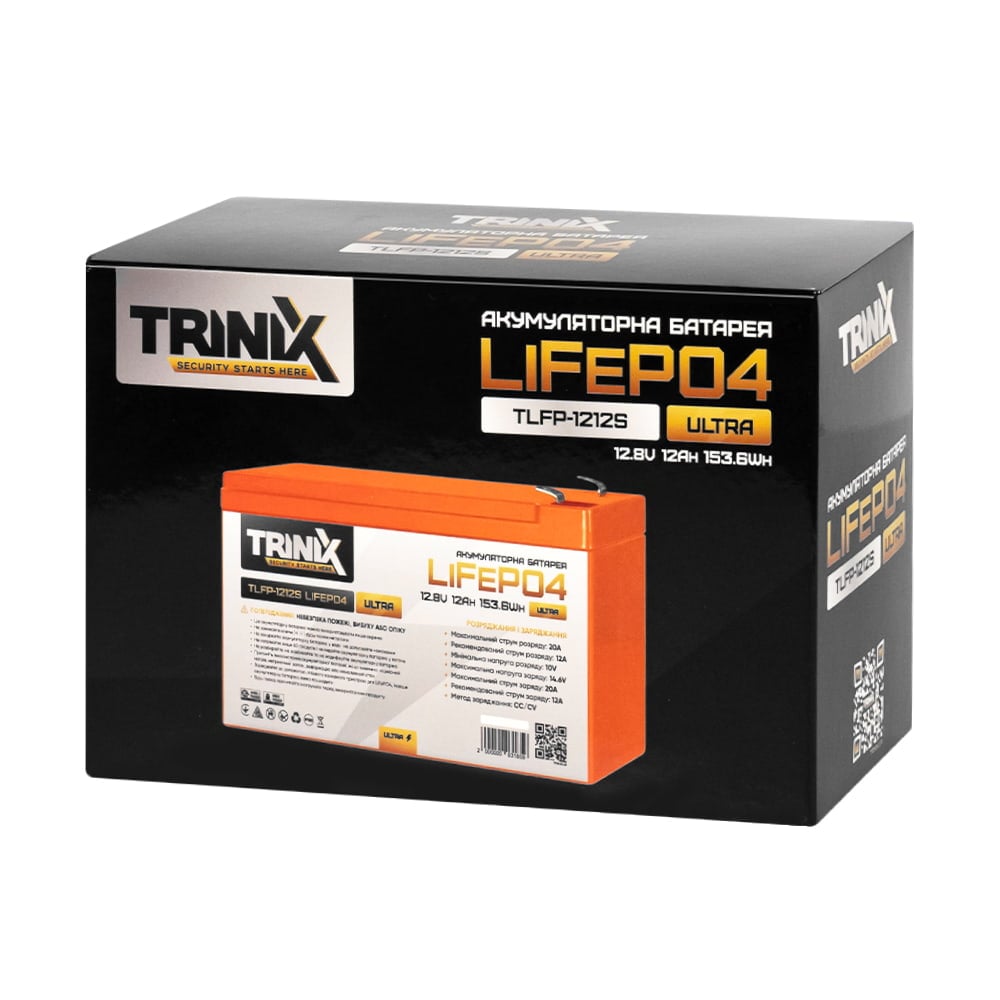 Акумуляторна батарея літій-залізо-фосфатна 12.8В 12А*год Trinix TLFP-1212S Ultra LiFePO4