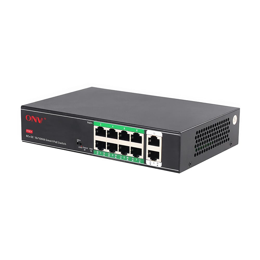 10-портовий PoE-комутатор некерований ONV-H1108PSD з 8 портами PoE
