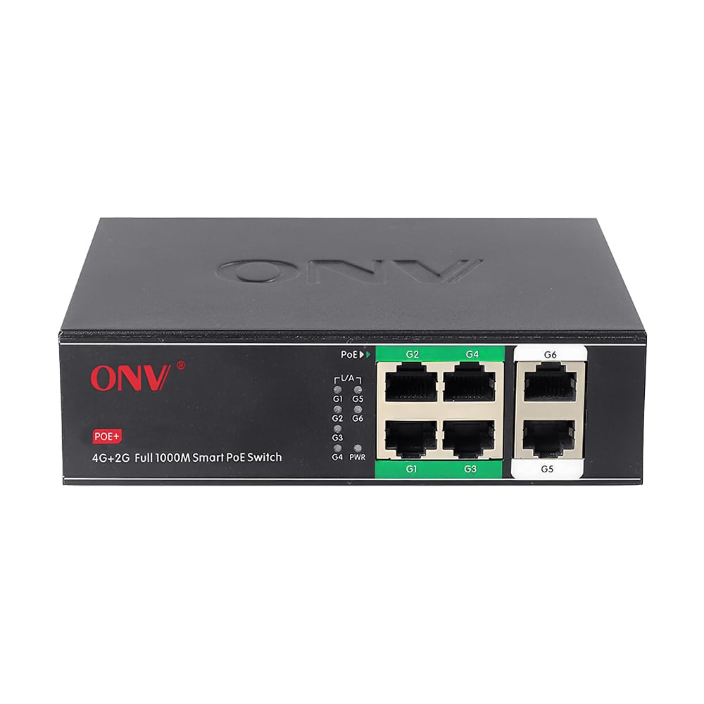 6-портовий PoE-комутатор некерований гігабітний ONV-H3064PS з 4 портами PoE