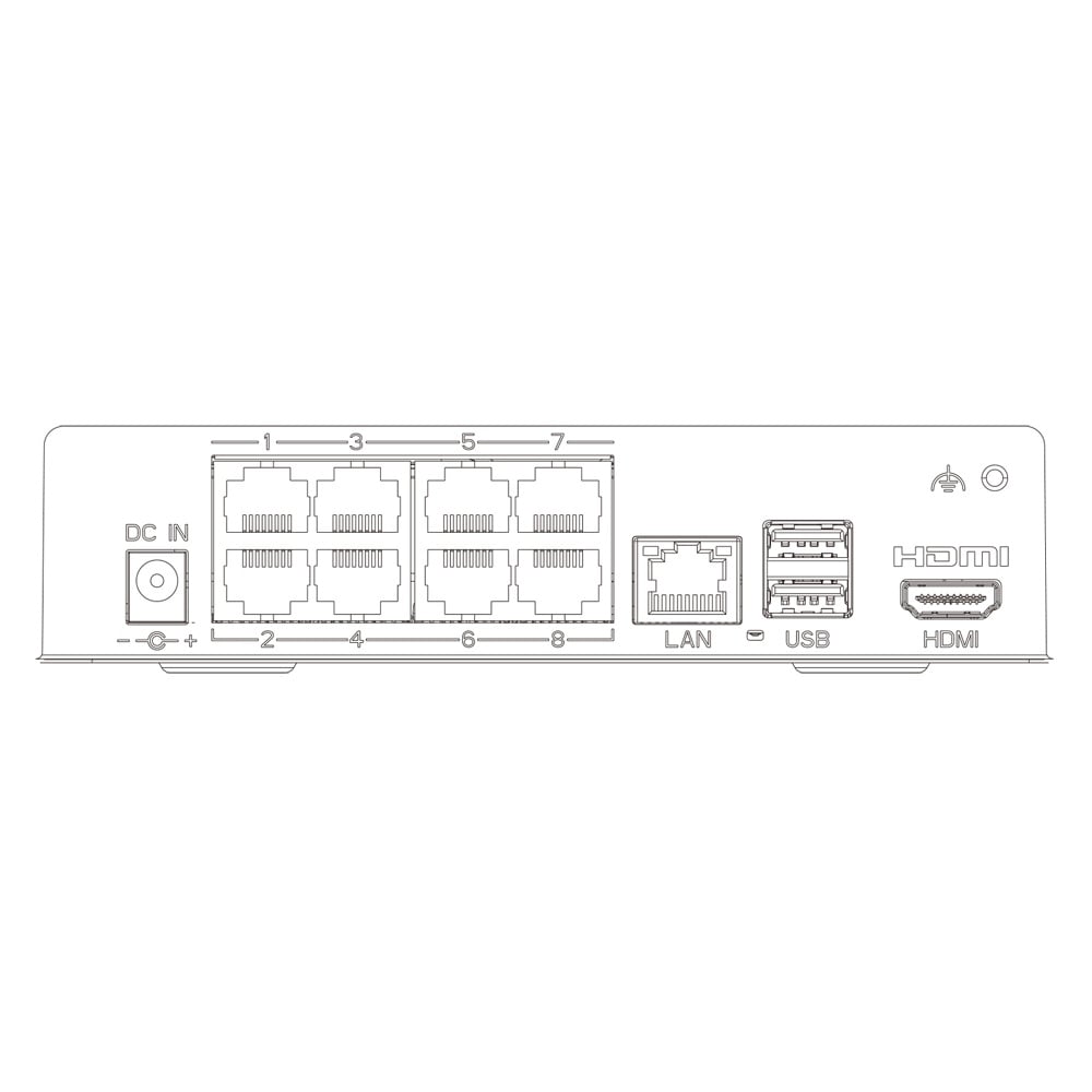 8-канальный IP-видеорегистратор TVT TD-3008H1-8P-A1L с поддержкой PoE