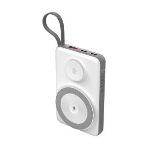 Повербанк Choetech B695 White QC3.0 PD3.0 10000mAh бездротова зарядка смартфонів та Apple Watch