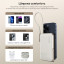 Повербанк Choetech B735 White QC3.0 PD3.0 10000mAh беспроводная магнитная зарядка, встроенный кабель, подставка