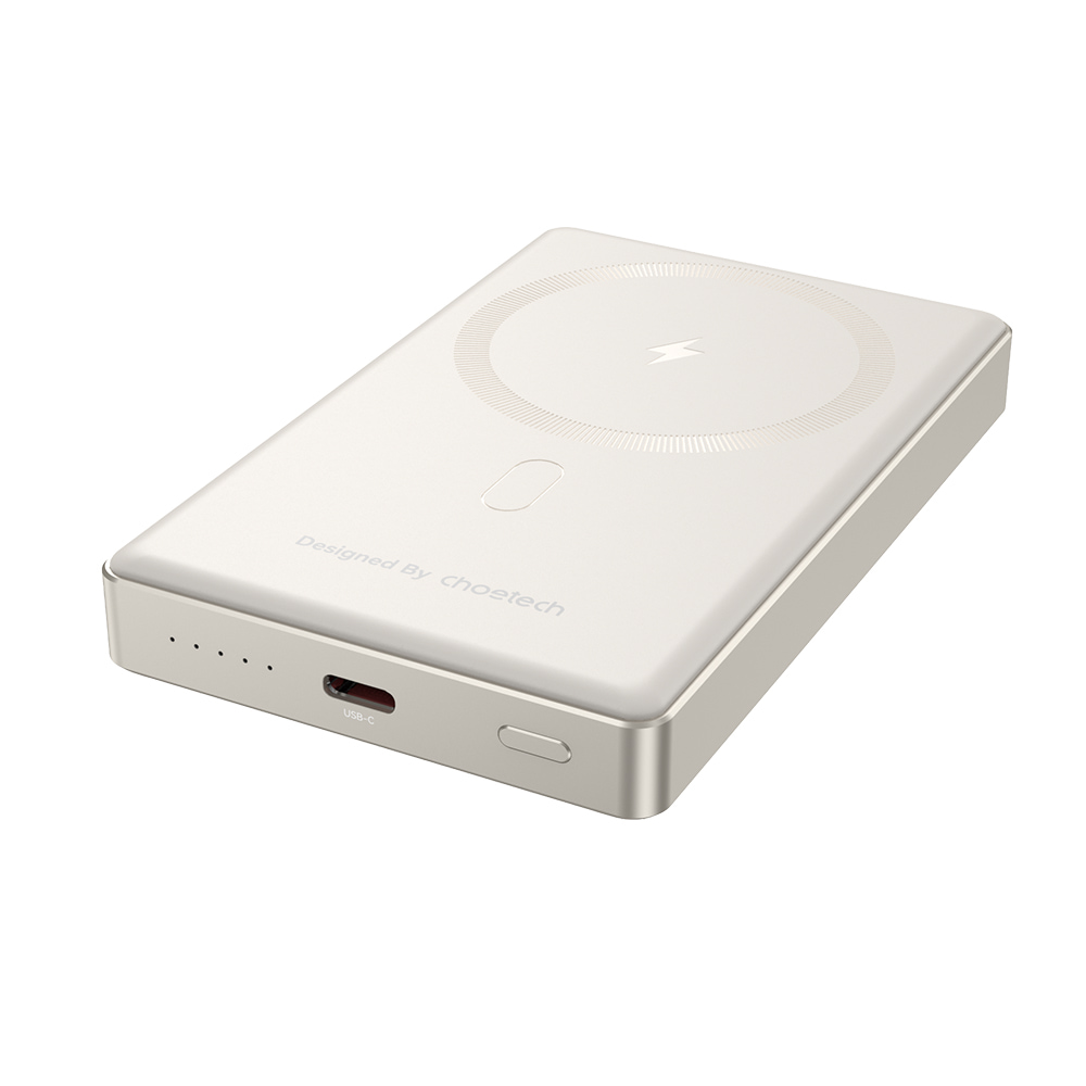 Повербанк Choetech B739 Silver QC3.0 PD3.0 10000mAh бездротова магнітна зарядка