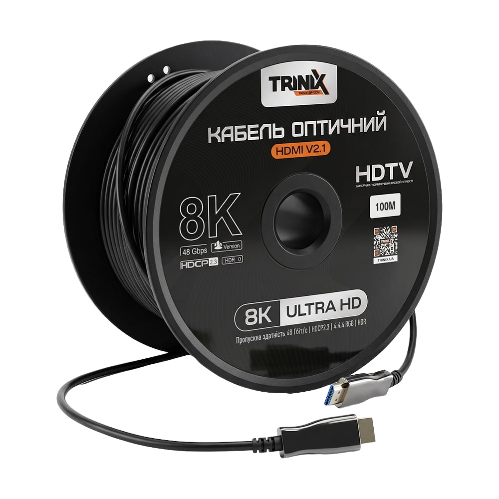 Оптический кабель HDMI V2.1 Trinix 100 м (AOC-HDMI8k-100m)