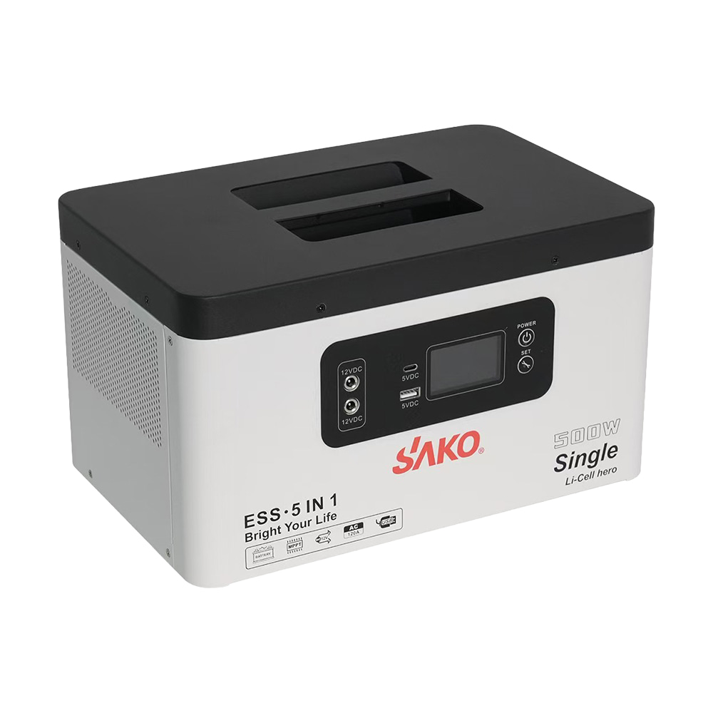 Портативная зарядная станция Sako Alpha-ESS-500W/1KWh LifePO4 500 Вт / 1004,8 Вт·ч
