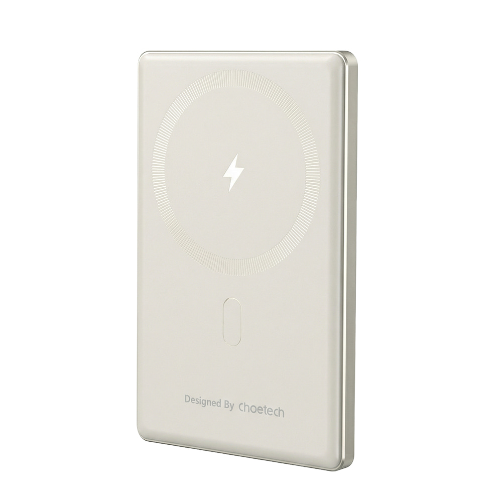 Павербанк Choetech B738 White QC3.0 PD3.0 5000 mAh, бездротова магнітна зарядка