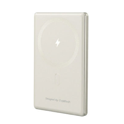 Павербанк Choetech B738 White QC3.0 PD3.0 5000 mAh, бездротова магнітна зарядка