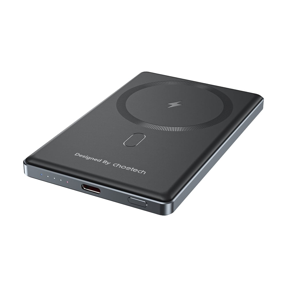 Павербанк Choetech B738 Black QC3.0 PD3.0 5000 mAh, бездротова магнітна зарядка
