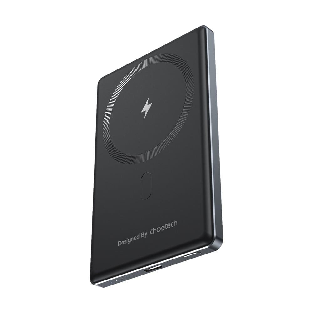 Павербанк Choetech B738 Black QC3.0 PD3.0 5000 mAh, бездротова магнітна зарядка