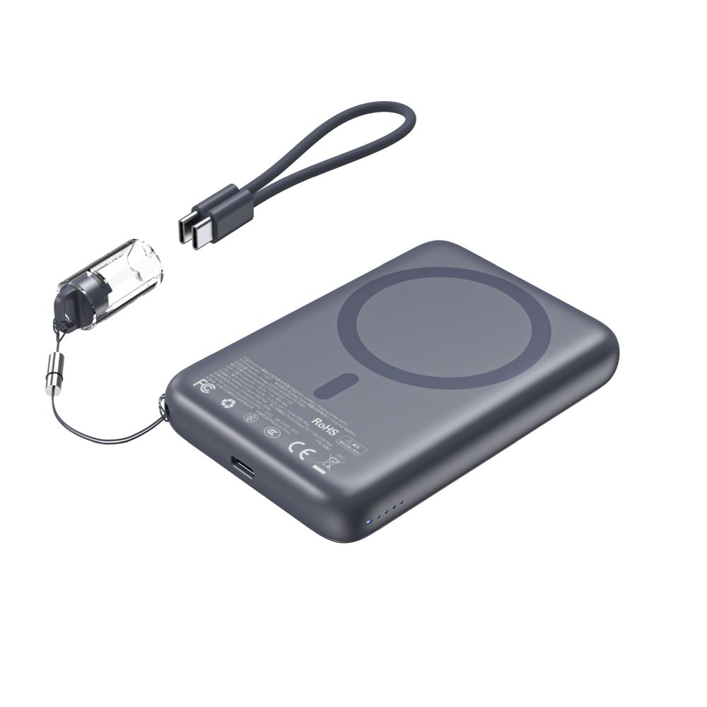 Повербанк Choetech B862 10000 mAh 22.5 W Grey QC3.0 PD3.0 с беспроводной магнитной зарядкой MagSafe