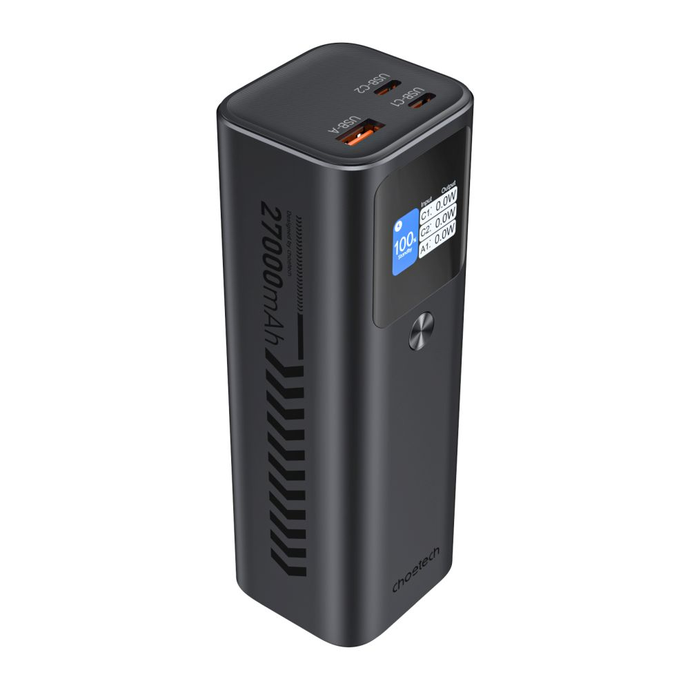 Повербанк Choetech B670 27000 mAh 140 W Grey QC3.0 PD3.1 з дисплеєм