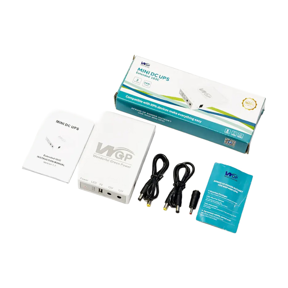 ДБЖ Mini UPS WGP UPS103C (20000mAh 5V/12V/12V) для роутера та оптичного терміналу