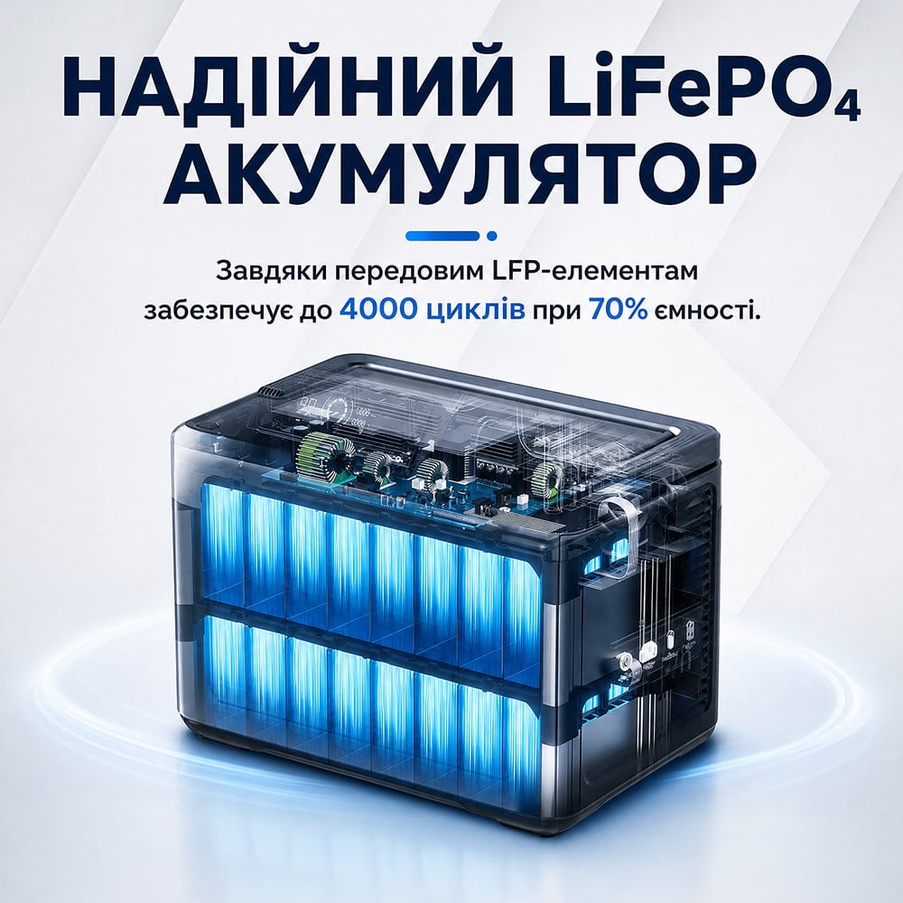 Зарядная станция OUKITEL P1000E PLUS (1800 Вт / 1024 Вт·ч)