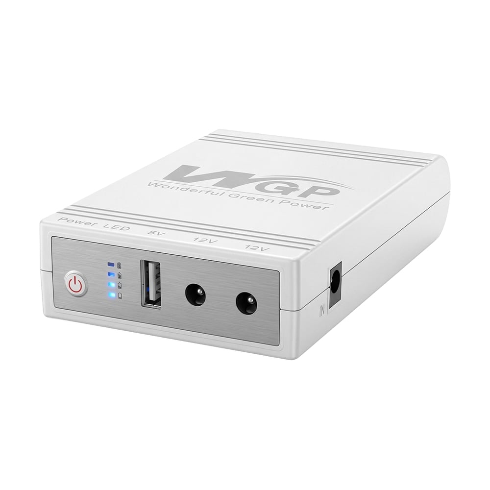 ИБП Mini UPS WGP UPS103C 16000mAh 5V/12V/12V, Li-ion с блоком питания SPF-1202B 12V/2A (24 Вт)