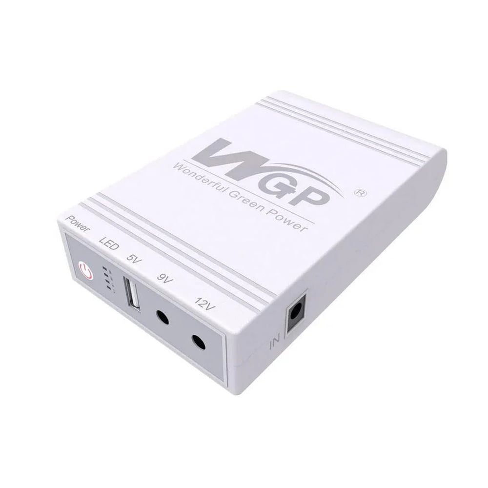 ИБП Mini UPS WGP UPS103C 16000mAh 5V/12V/12V, Li-ion с блоком питания SPF-1202B 12V/2A (24 Вт)