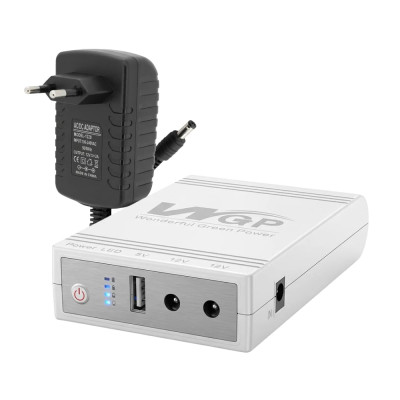 ИБП Mini UPS WGP UPS103C 20000mAh 5V/12V/12V, Li-ion с блоком питания SPF-1202B 12V/2A (24W)