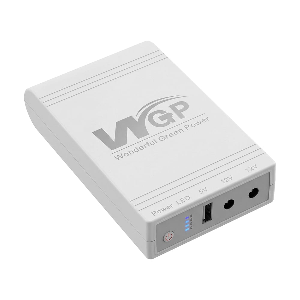 ИБП Mini UPS WGP UPS103C 20000mAh 5V/12V/12V, Li-ion с блоком питания SPF-1202B 12V/2A (24W)