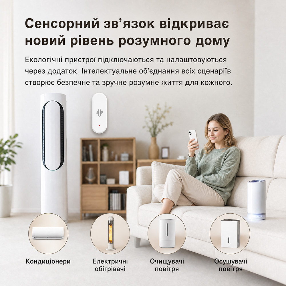 Бездротовий датчик вібрації Trinix TRX-VIB04(WiFi) автономний з Wi-Fi