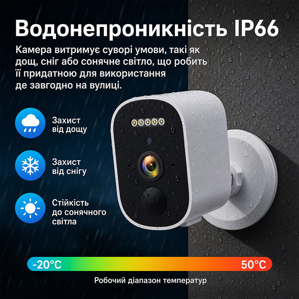 3 Мп Wi-Fi IP-видеокамера Light Vision VLC-03IB с аккумулятором