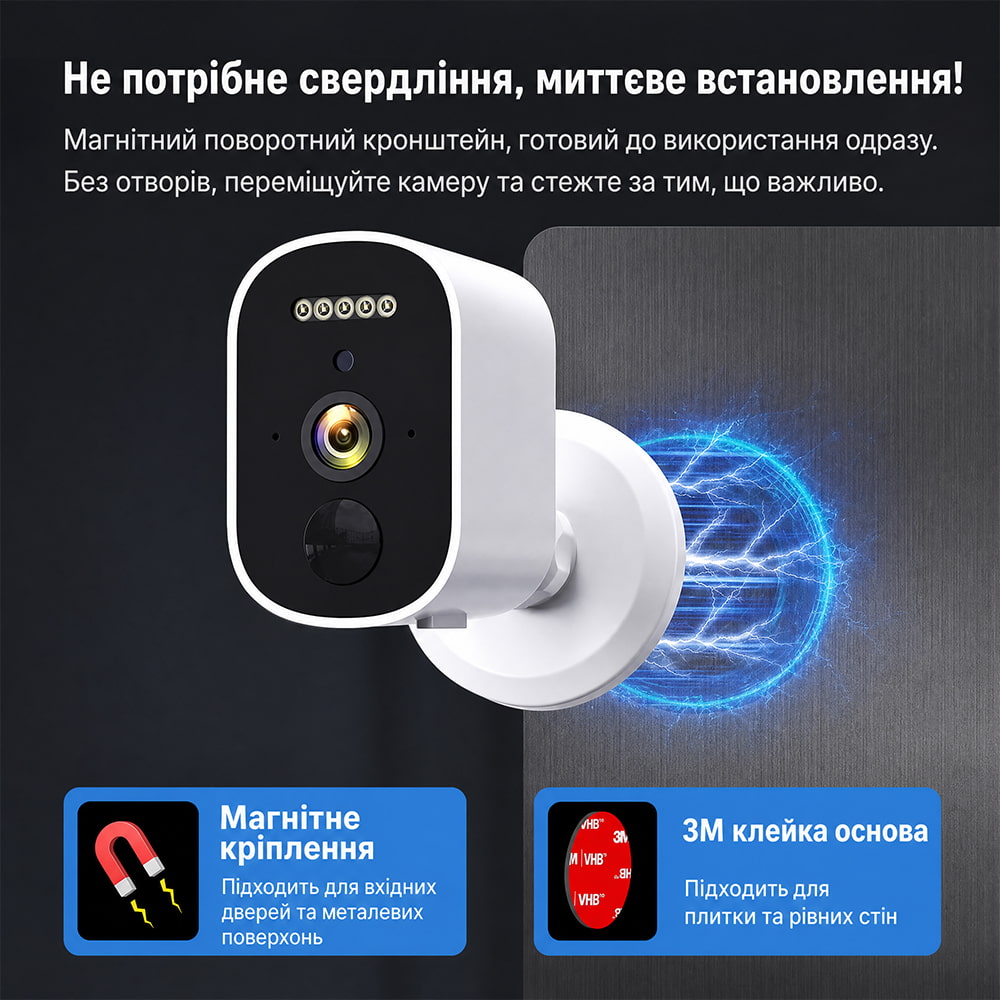 3 Мп Wi-Fi IP-видеокамера Light Vision VLC-03IB с аккумулятором