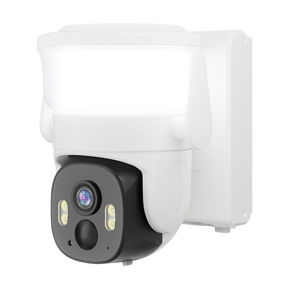 3 Мп Wi-Fi PTZ-відеокамера Light Vision VLC-6103WLS White, з прожектором та сонячною панеллю