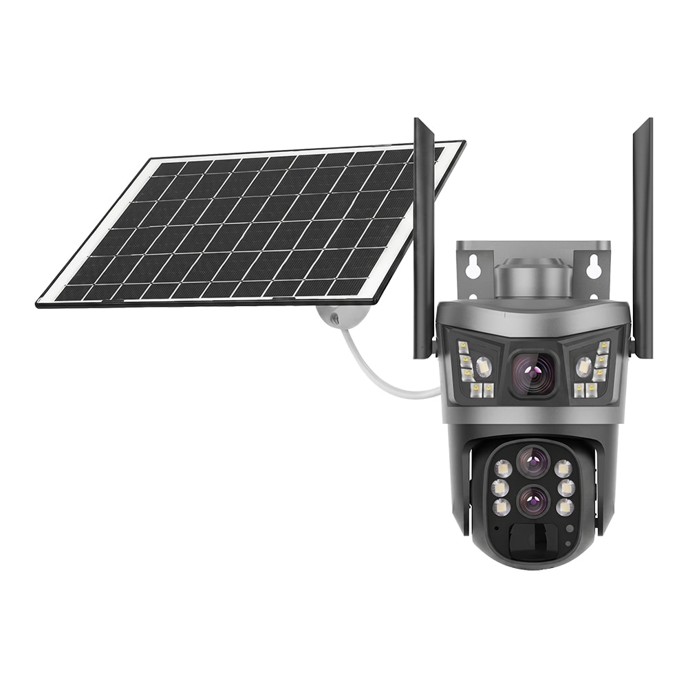 3 Мп подвійна IP PTZ-відеокамера Light Vision VLC-9530IG10Z/2C3S (2 х 3 Мп) з акумулятором, сонячною панеллю та 4G