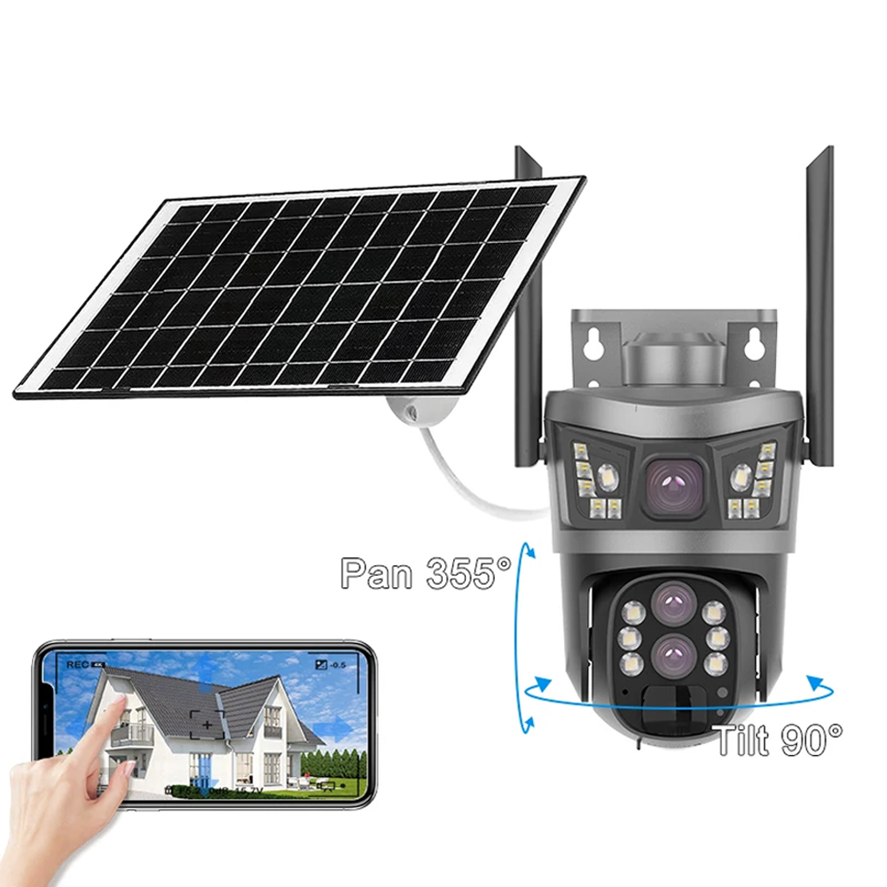 3 Мп подвійна IP PTZ-відеокамера Light Vision VLC-9530IG10Z/2C3S (2 х 3 Мп) з акумулятором, сонячною панеллю та 4G