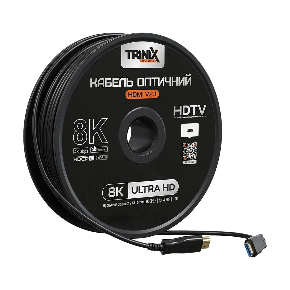 Кабель HDMI V2.1 оптичний 40 м Trinix (AOC-HDMI8k-40m)
