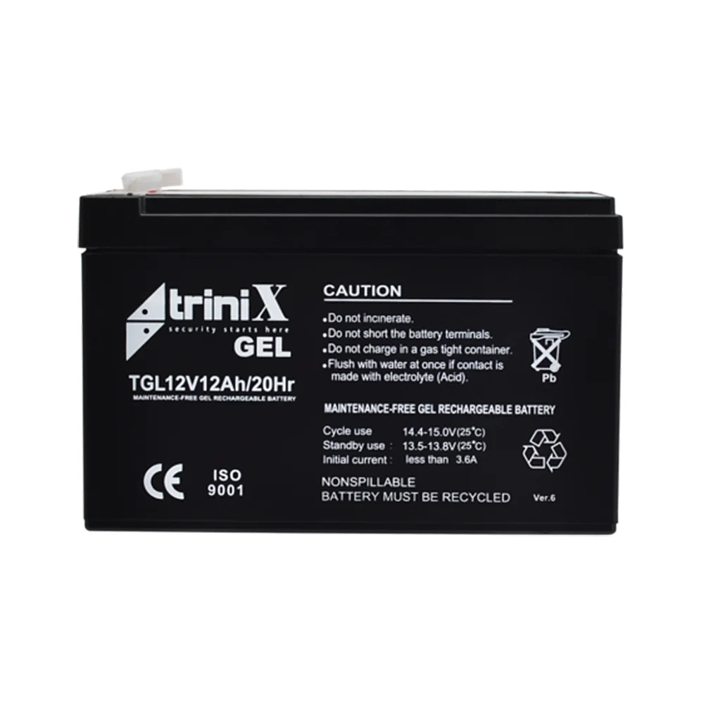 Акумуляторна батарея 12В 12Аг Trinix TGL12V12Ah/20Hr GEL гелева