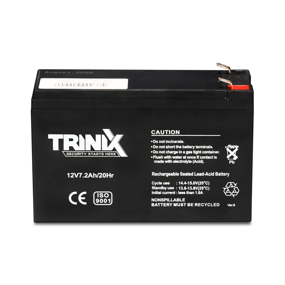 Акумуляторна батарея 12В 7.2Аг Trinix 12V7.2Ah/20Hr AGM свинцево-кислотна  