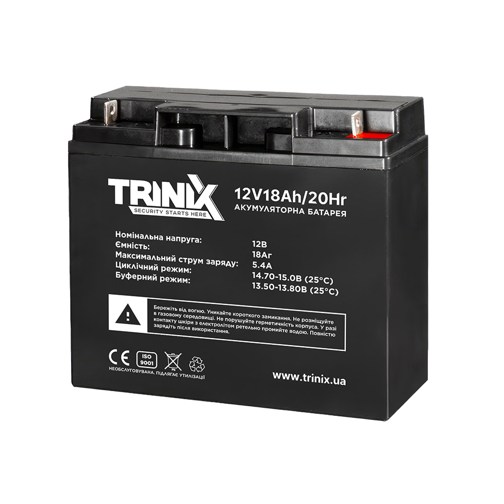 Акумуляторна батарея Trinix AGM 12V18Ah свинцево-кислотна