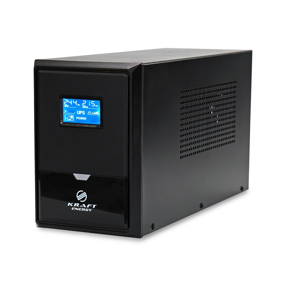 Источник бесперебойного питания Kraft KRF-B2000VA/1200W(LCD)24V UPS с подключением внешнего аккумулятора