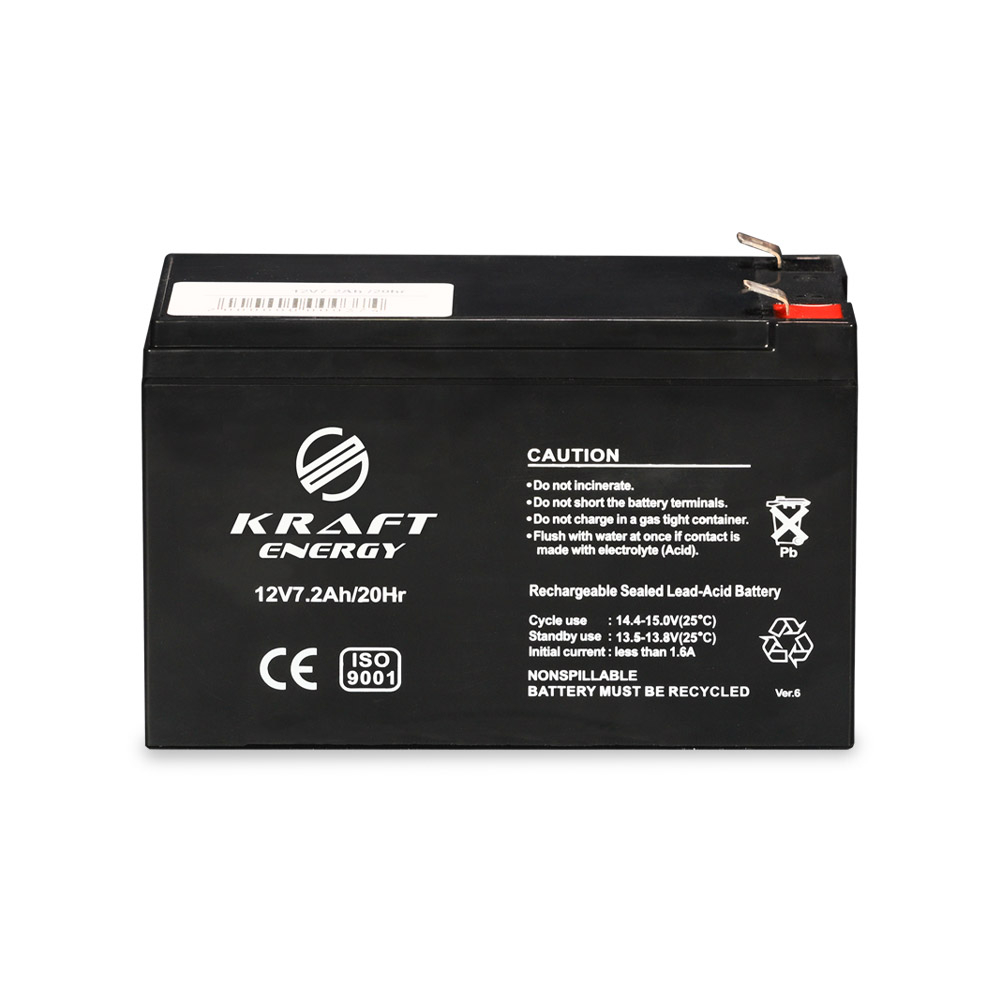 Аккумуляторная батарея Kraft 12V7.2Ah/20Hr свинцово-кислотная